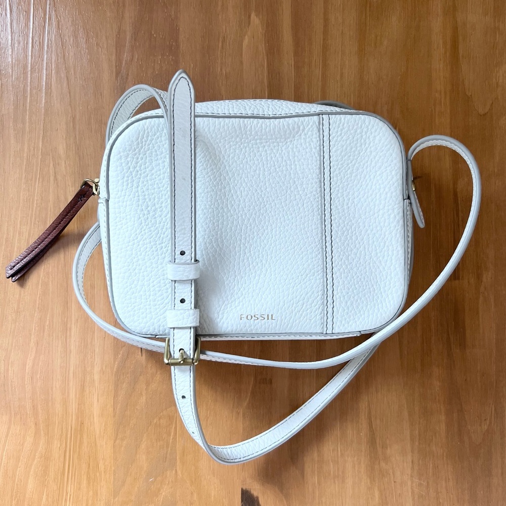 (White) Fossil Gemma Crossbody Camera Bag